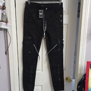 Nwt Rare Hideout Clothing Black Jogger Jeans